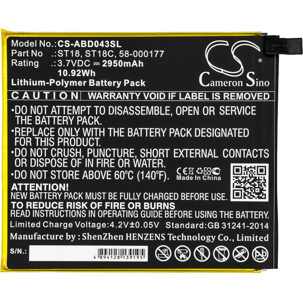 Batterier Ersätter GB-S10-308594-060L