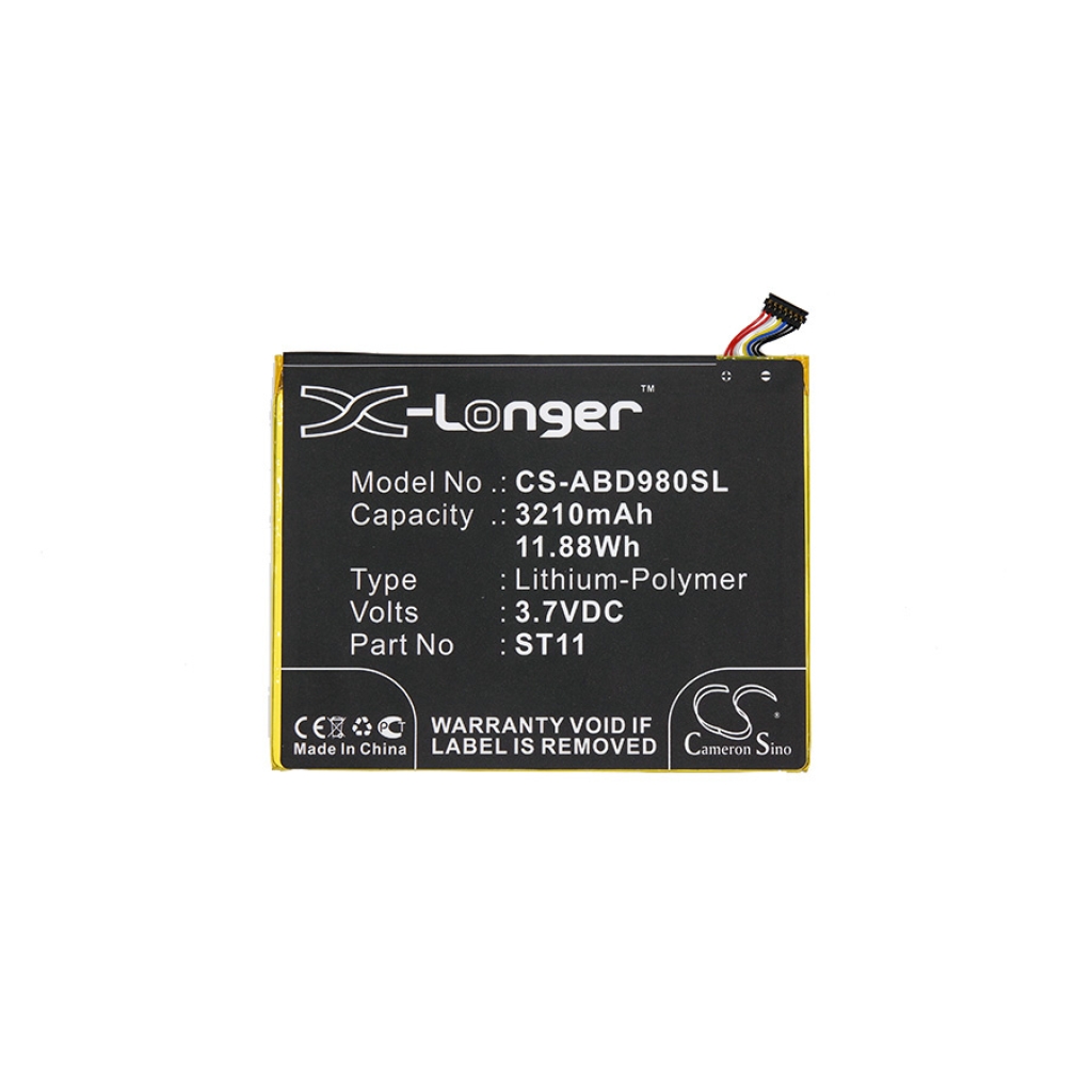 Batteries Tablet Battery CS-ABD980SL