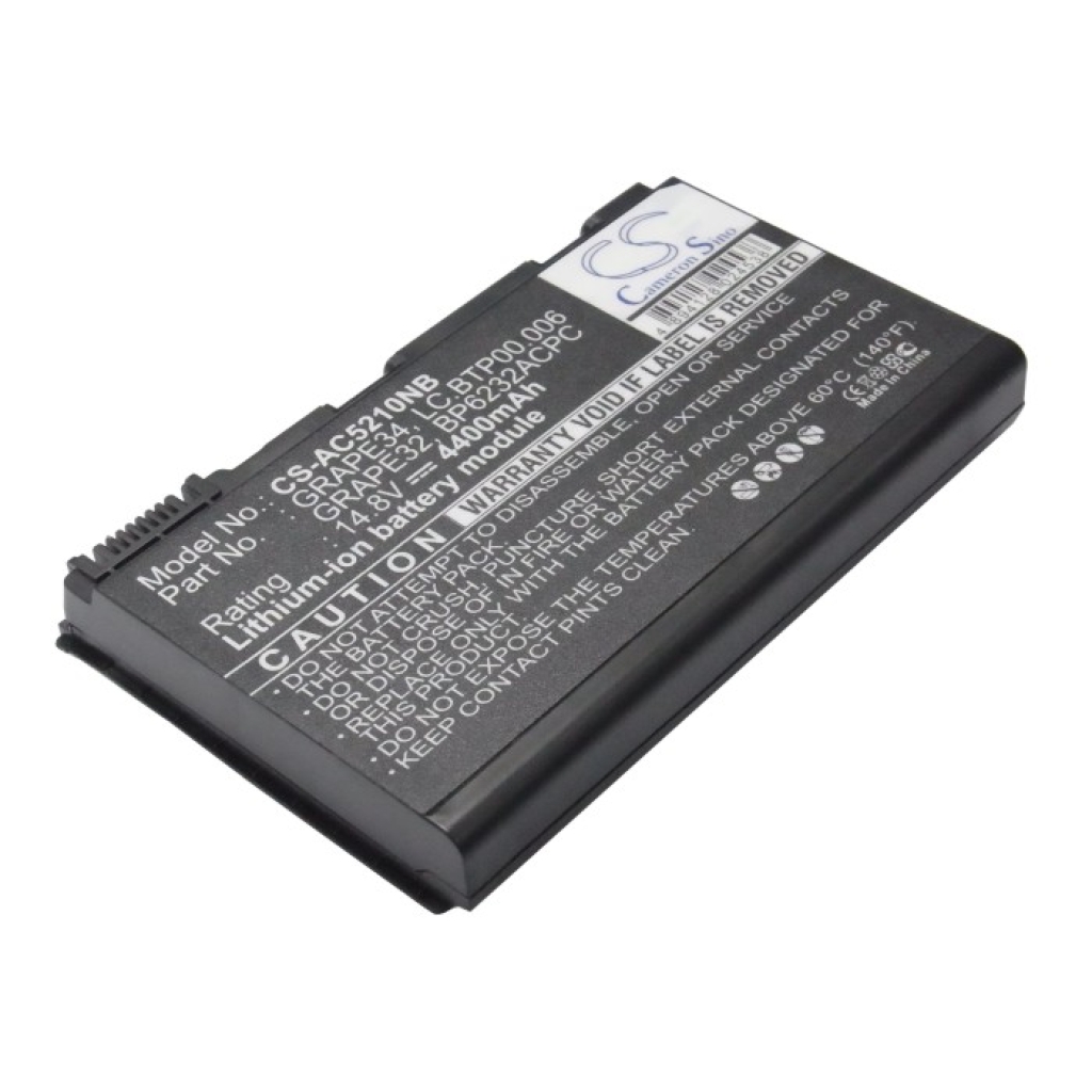 Batterier Ersätter TravelMate 7520-7A2G16Mi