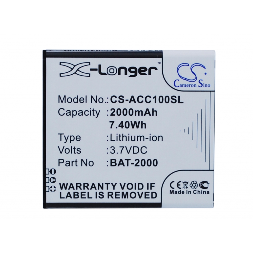 Batterier till mobiltelefoner Acer CS-ACC100SL