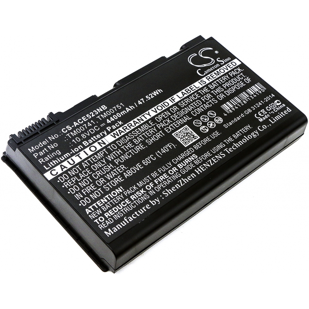 Batterier Ersätter TravelMate 5520-501G12Mi