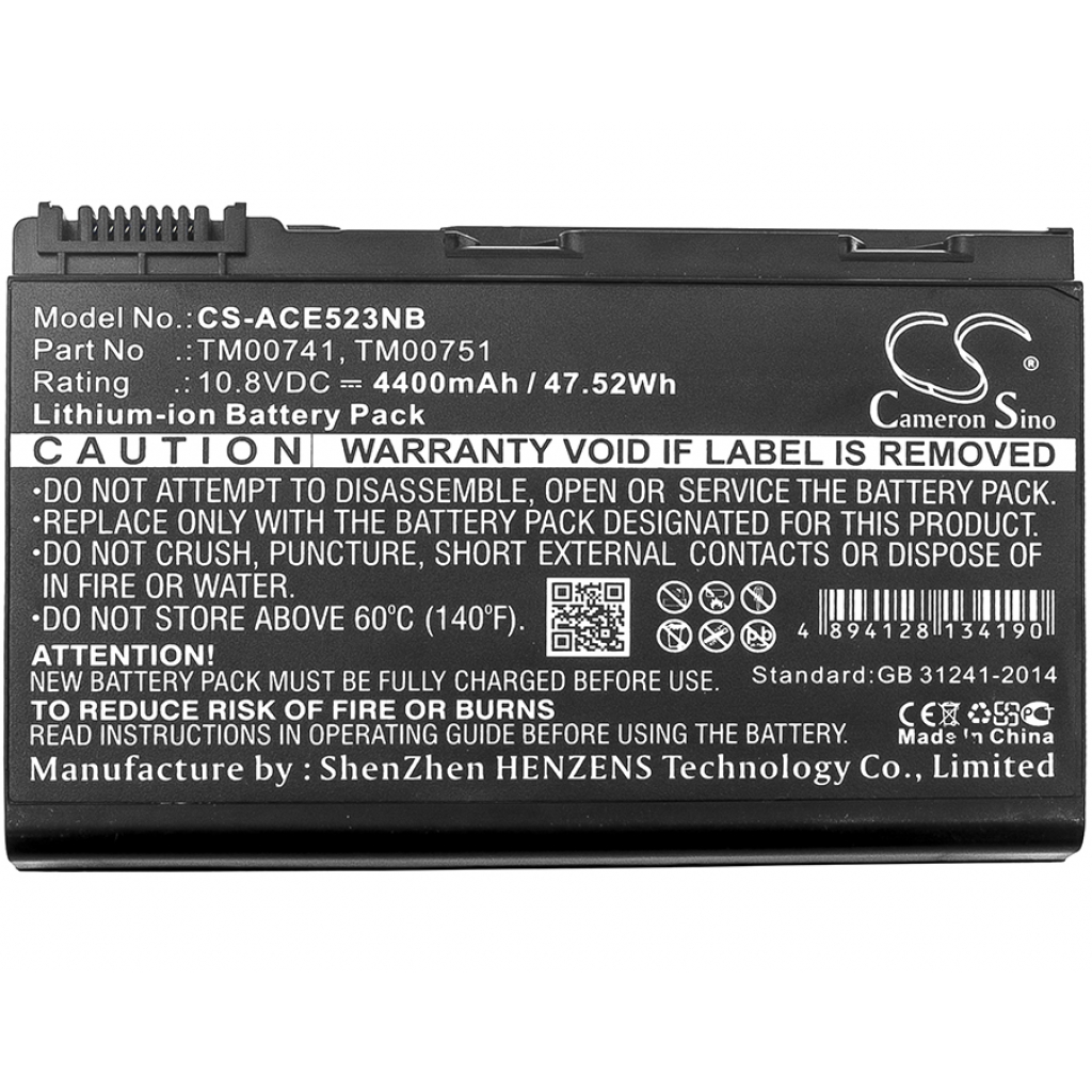 Batterier till bärbara datorer Acer CS-ACE523NB