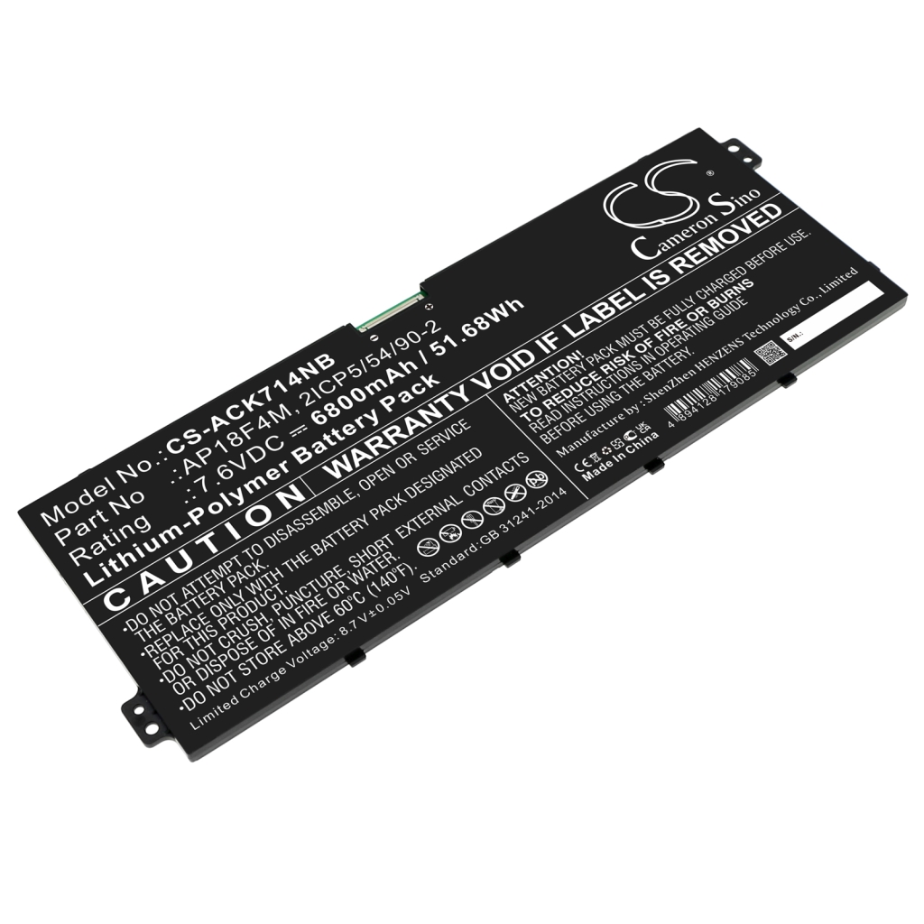 Batterier Ersätter Chromebook 715 CB715-1WT-328N