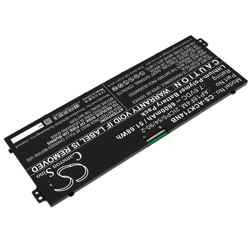 Batterier Ersätter Chromebook 715 CB715-1WT-P42Y