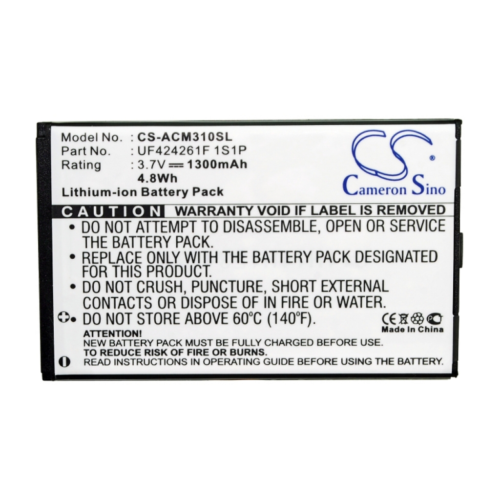 Batterier Ersätter BAT-310 (1ICP5/42/61)