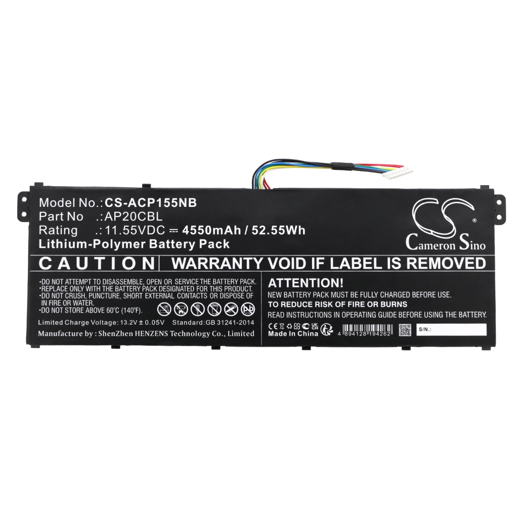 Batterier Ersätter Aspire Vero AV15-51-775Y