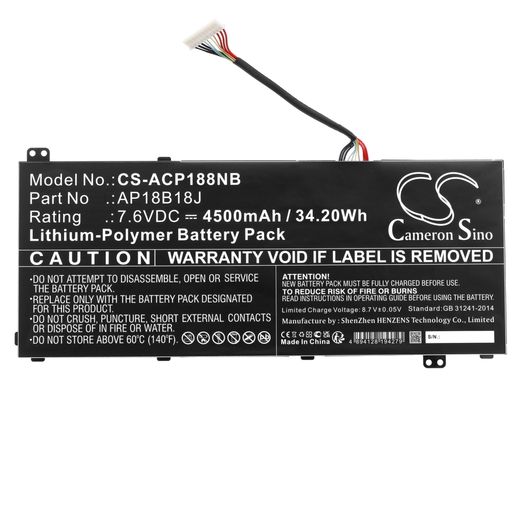 Batterier till bärbara datorer Acer CS-ACP188NB