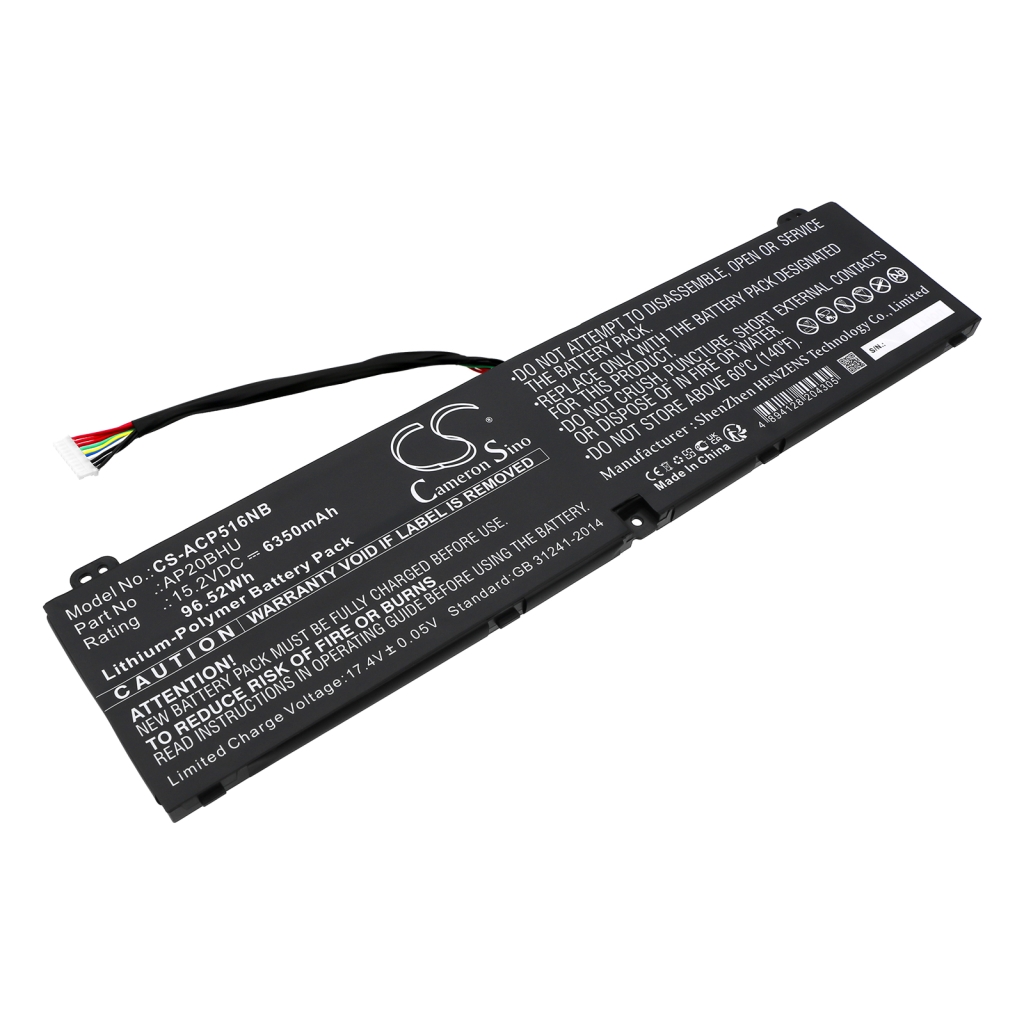 Compatible battery replacement for Acer AP20BHU