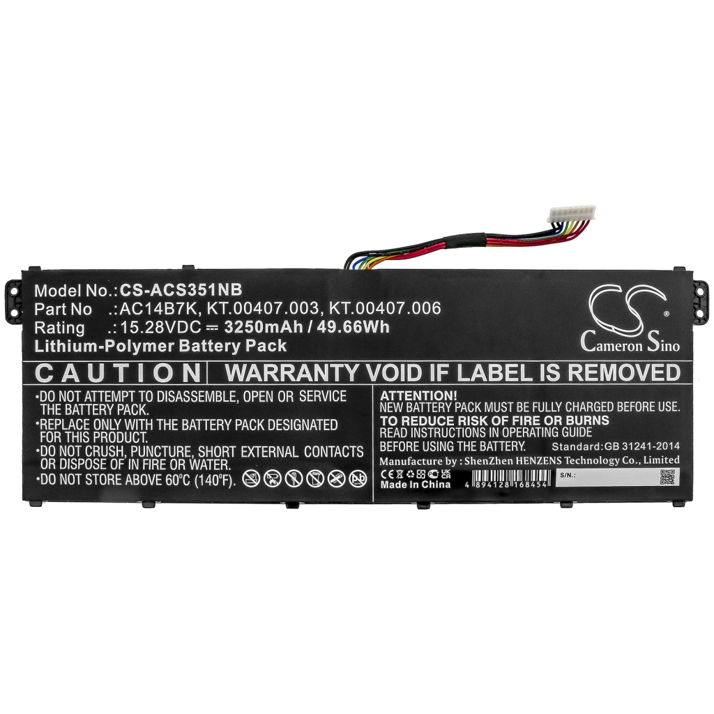 Battery Replaces KT.00407.003