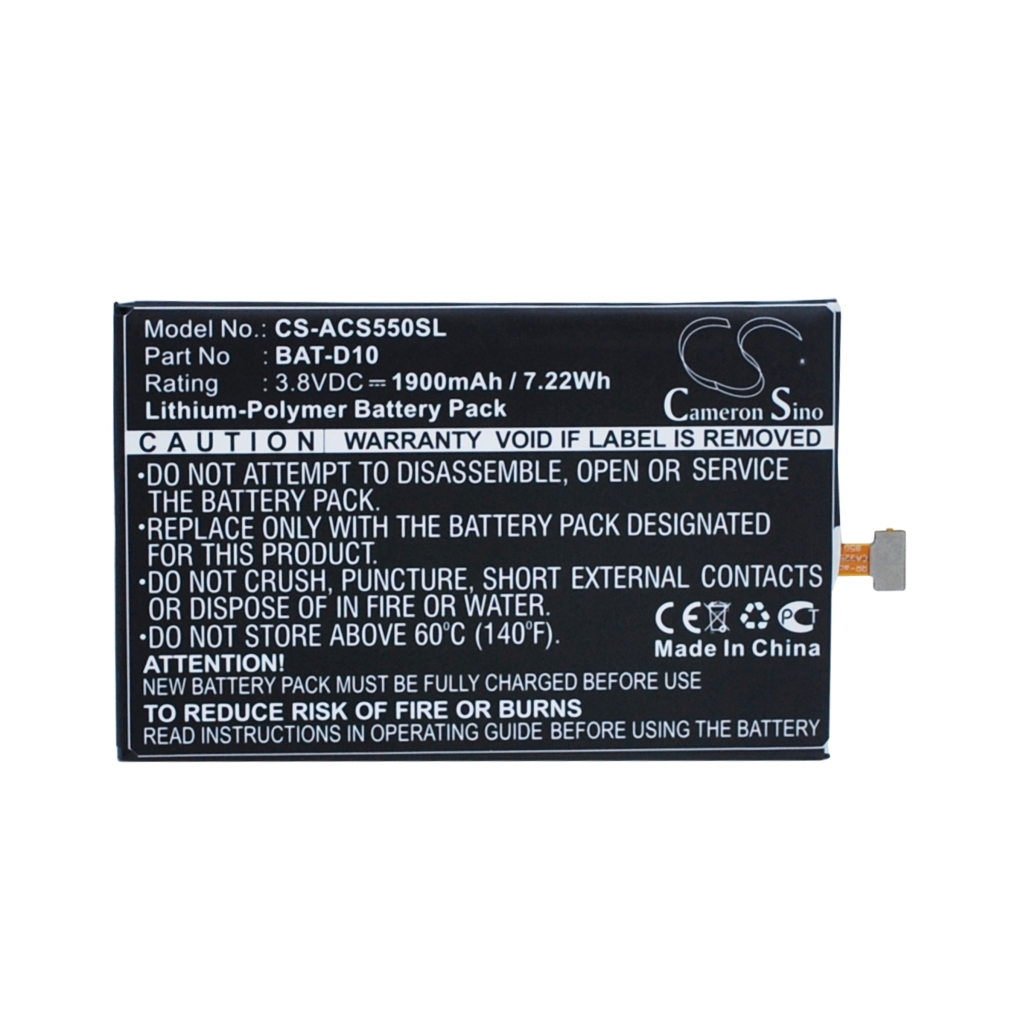 Batterier till mobiltelefoner Acer CS-ACS550SL