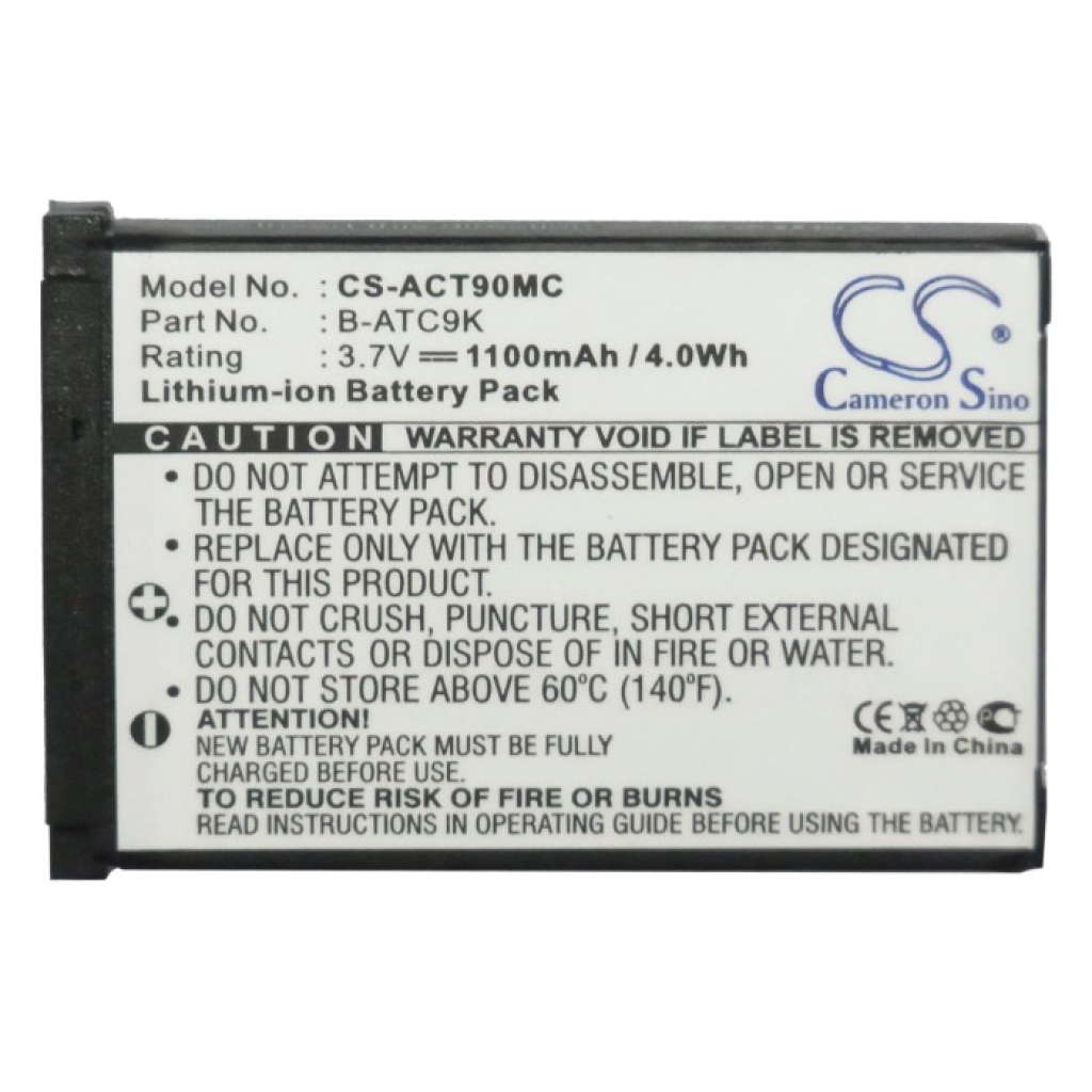 Batterier Kamerabatterier CS-ACT90MC