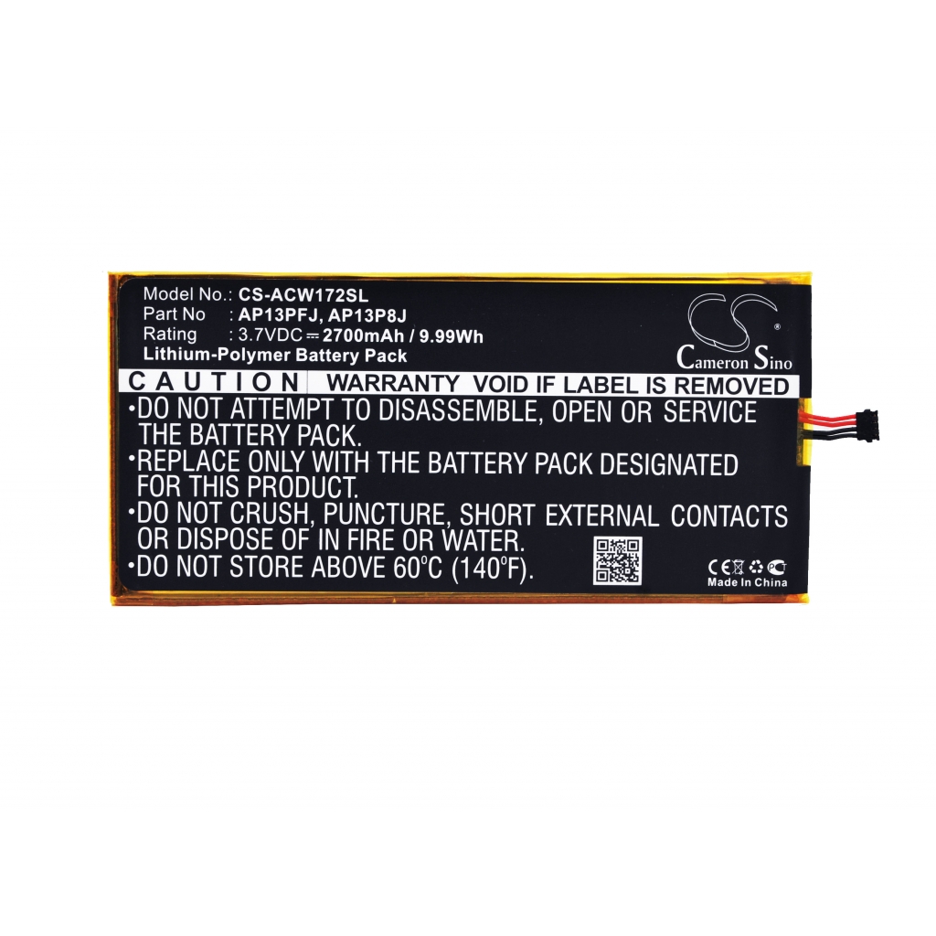 Batterier Ersätter Iconia B1-720-81111G00nkr