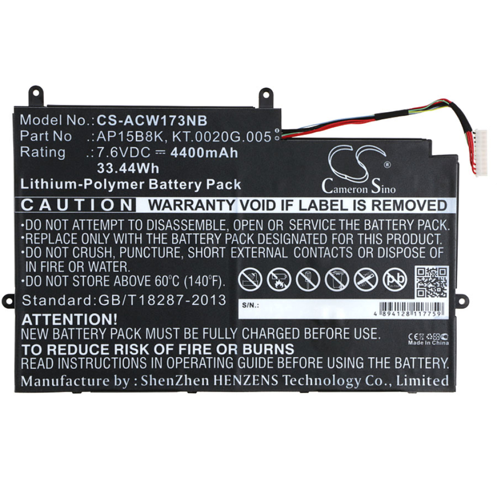 Batterier Ersätter AP15B8K (2ICP3/100/107)