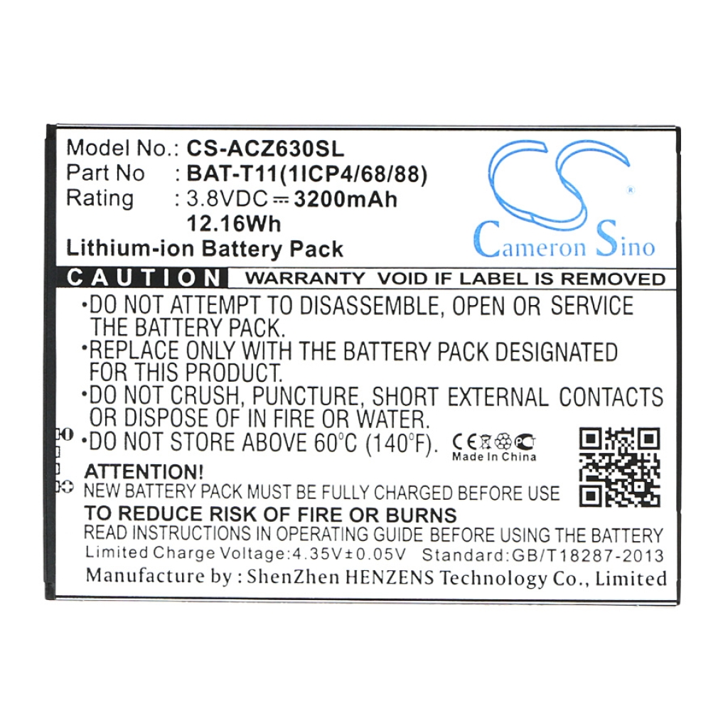 Batterier till mobiltelefoner Acer CS-ACZ630SL