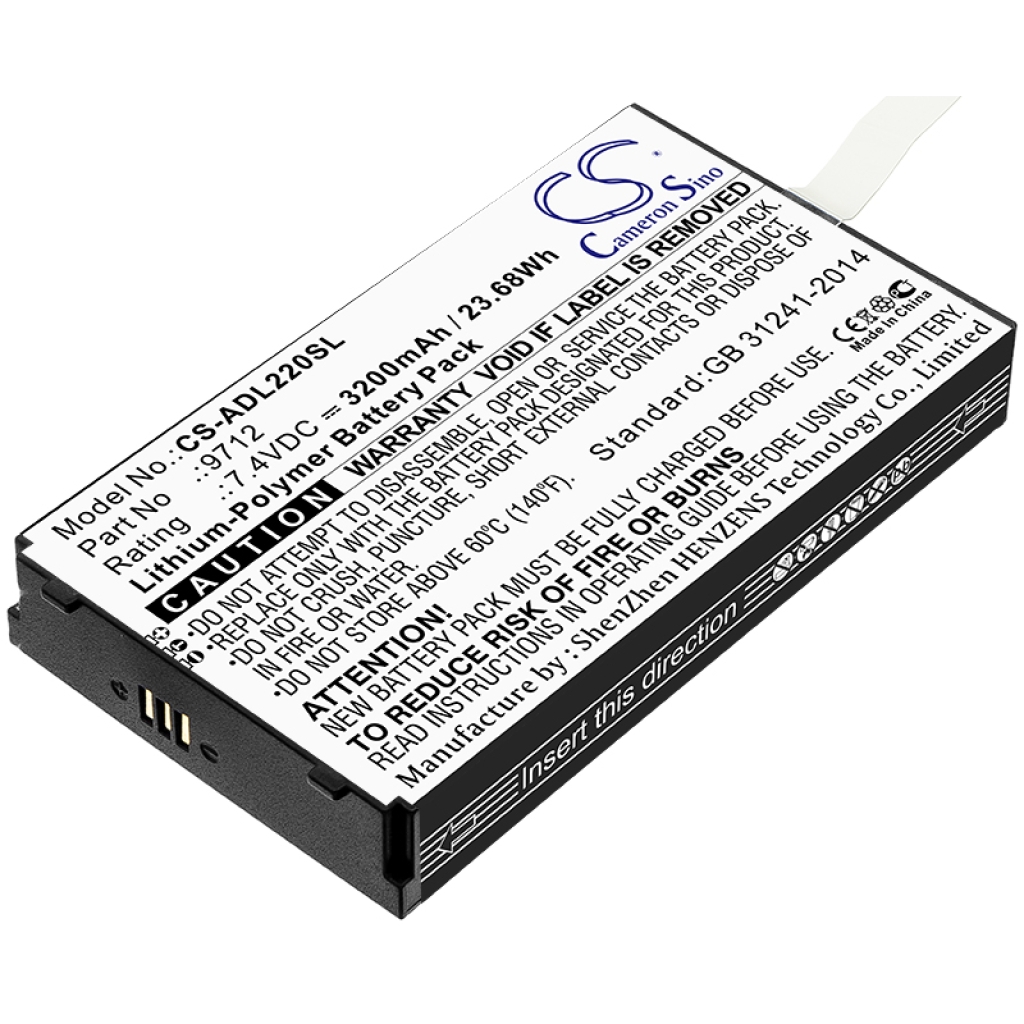 Batterier Ersätter ADT 223A Documenting Process Calibrator