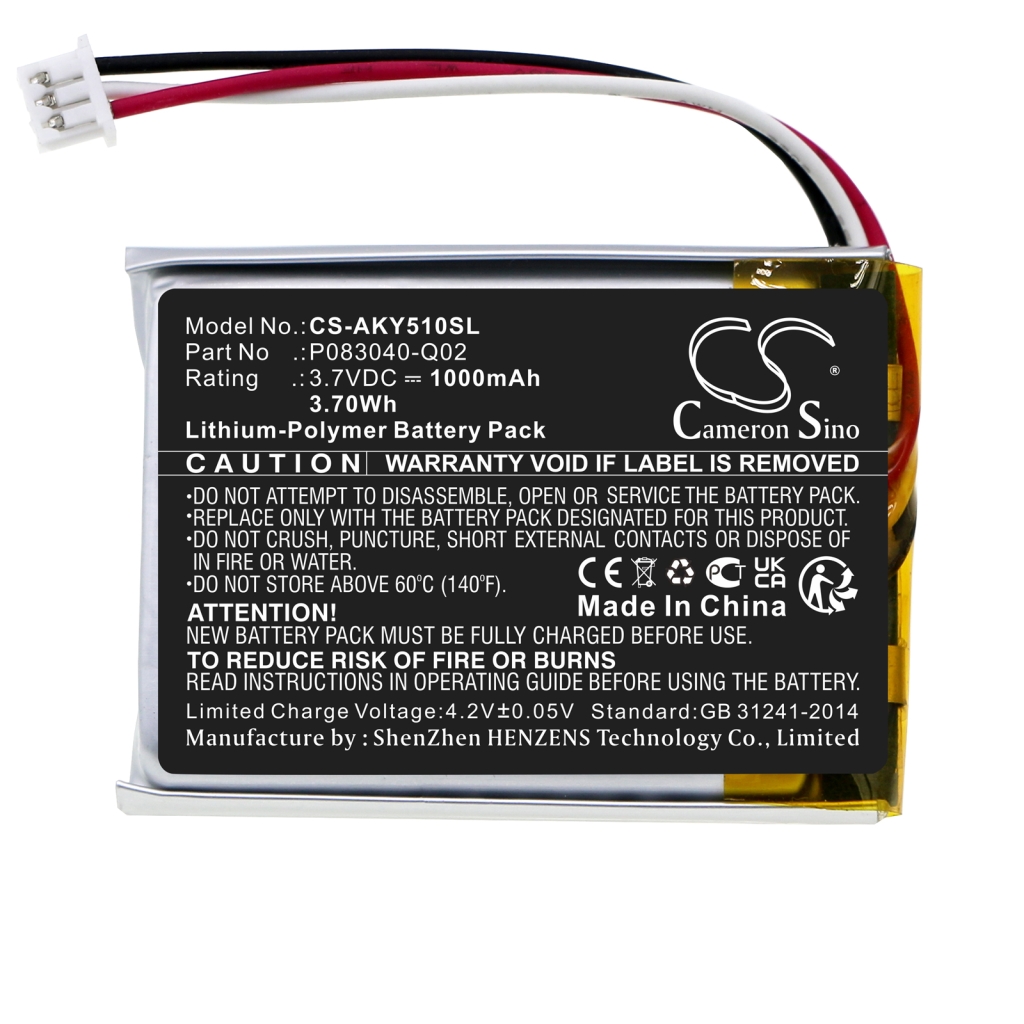 Batterier Ersätter P083040-Q02