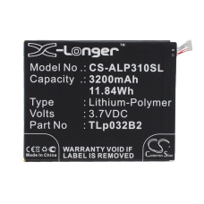 Compatible battery replacement for Alcatel TLP032B2,TLP032BD,TLP032C2