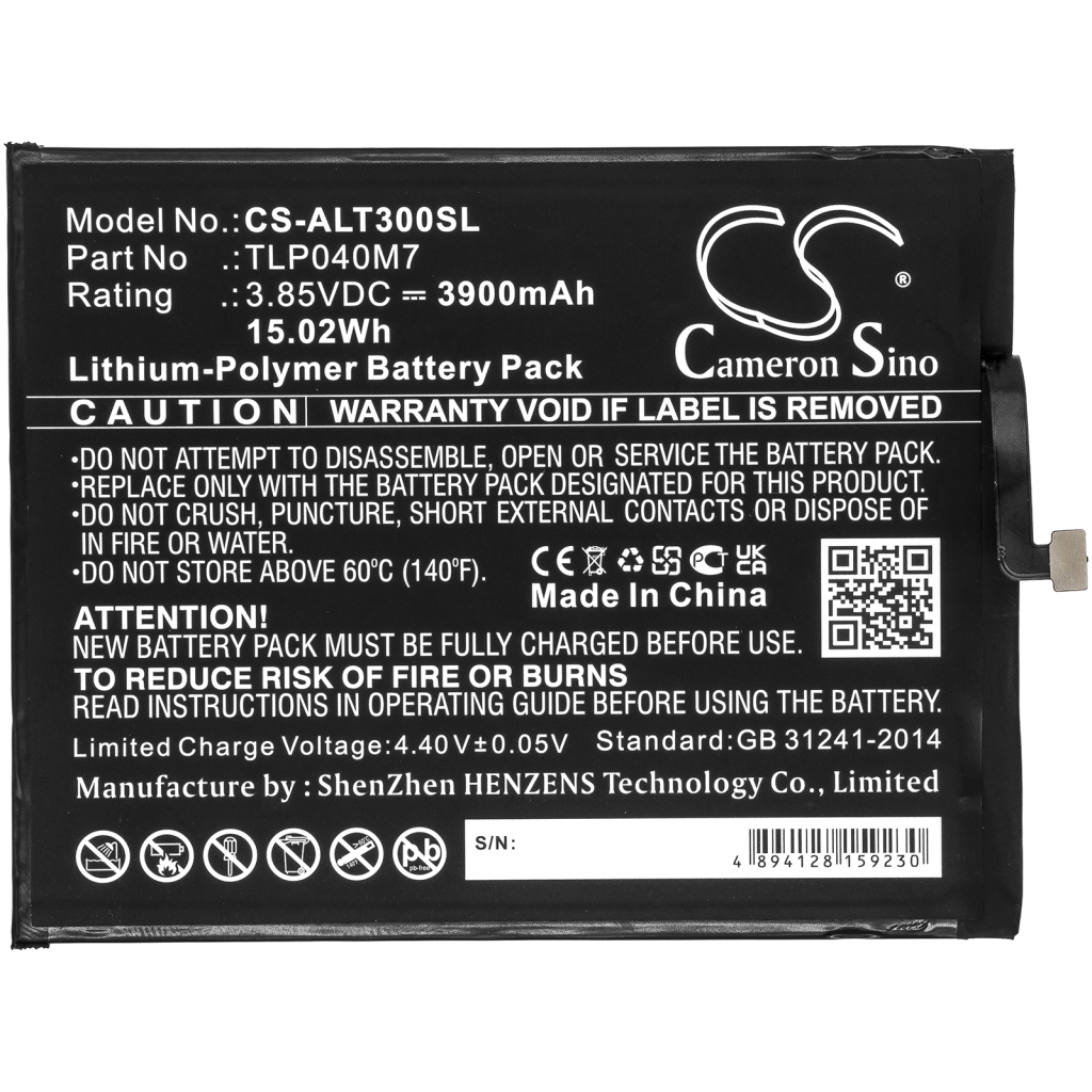 Tablet Battery Alcatel CS-ALT300SL