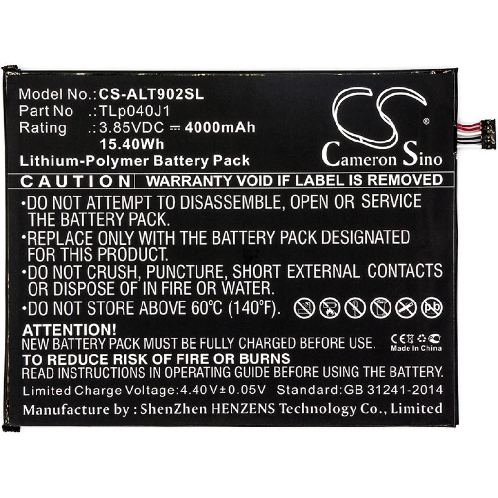 Batterier för surfplattor Alcatel CS-ALT902SL