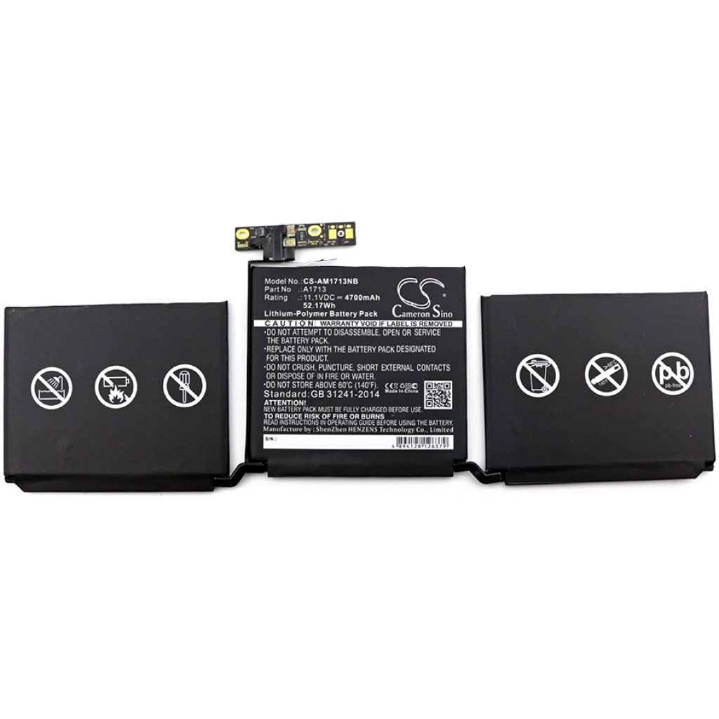 Batterier Ersätter MacBook Pro 13.3 2016 Retina