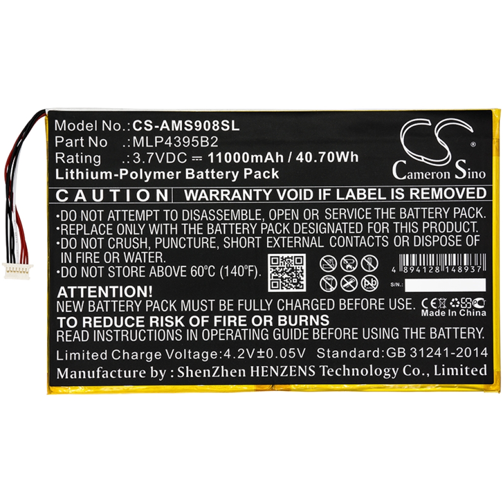 Batterier för forsknings- och mätutrustning Autel MaxiSys MS908P (CS-AMS908SL)