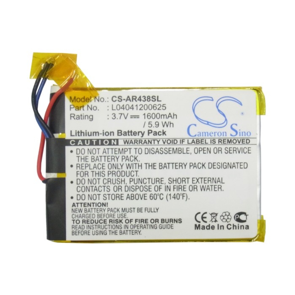 Batterier till MP3-spelare Archos CS-AR438SL