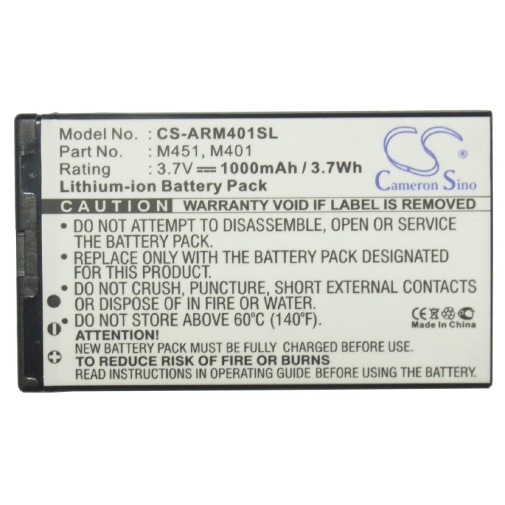Batterier Ersätter M401