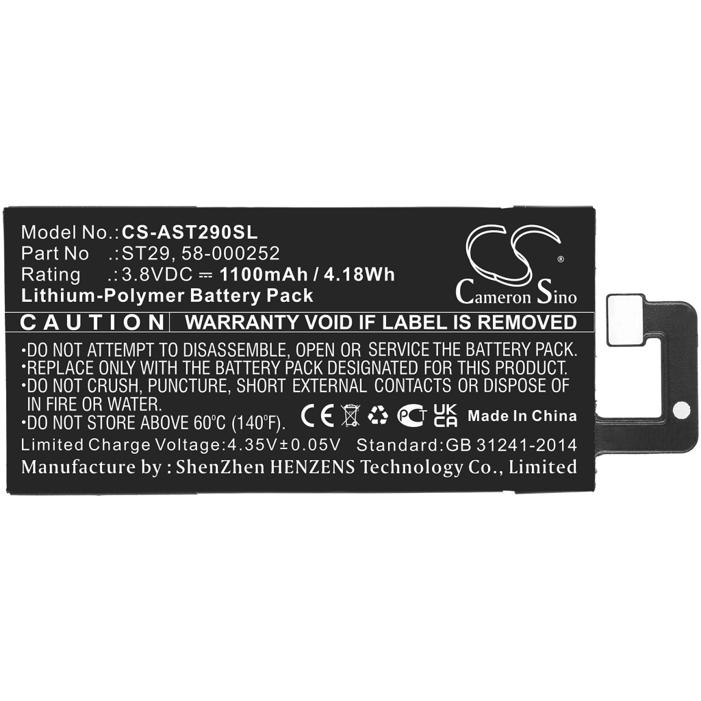 Batterier Ersätter 58-000252