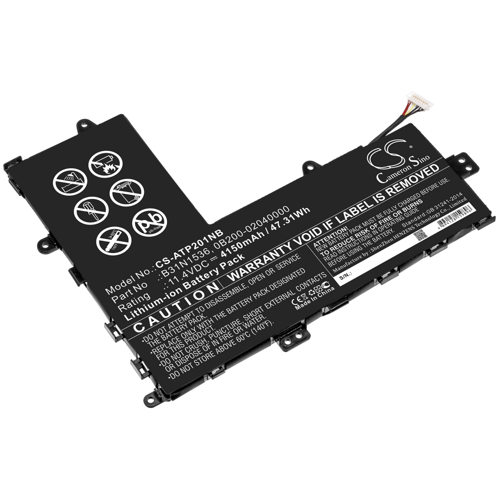 Batterier Ersätter VivoBook Flip TP201SA-FV0019T