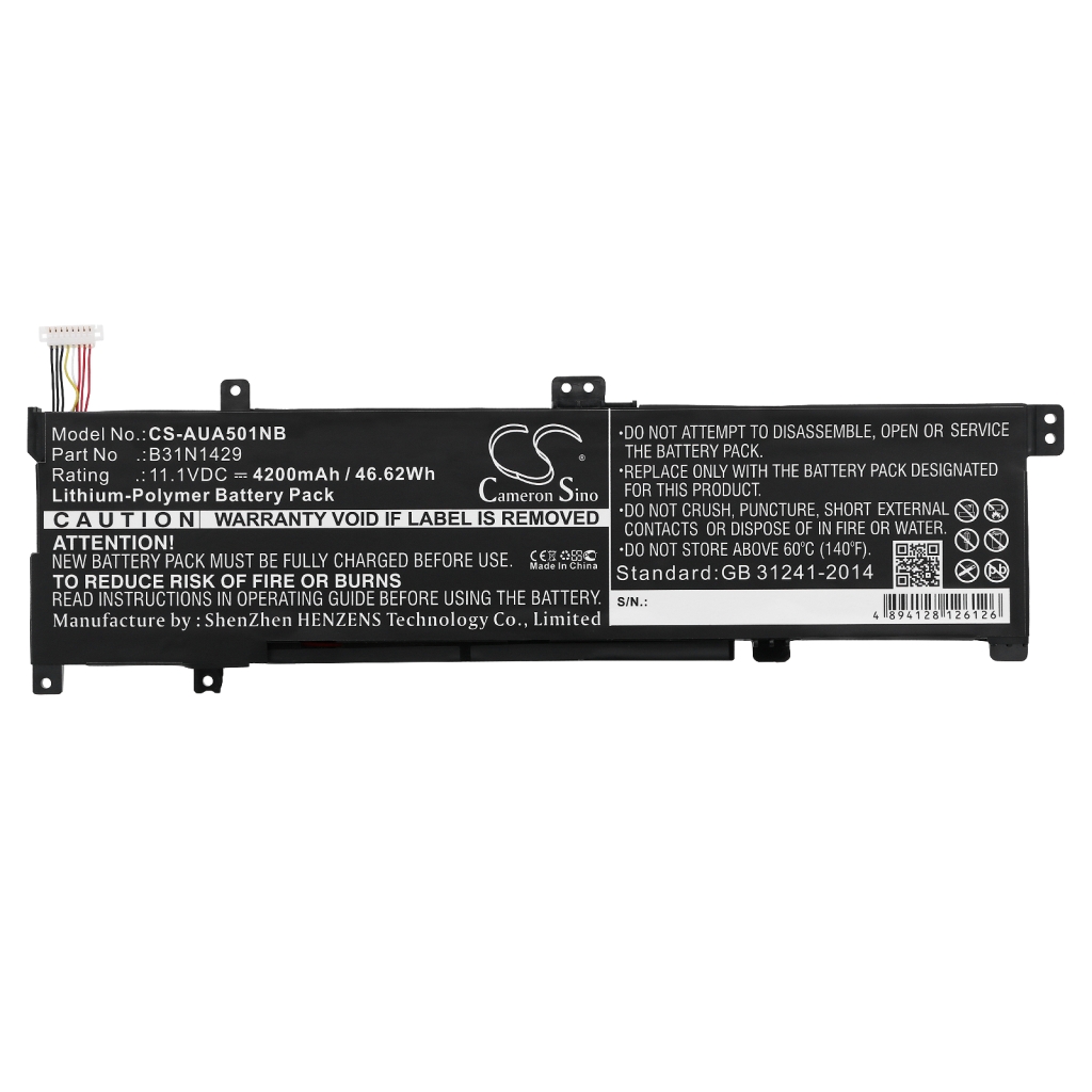 Batterier Ersätter VivoBook K501UW-DM026T