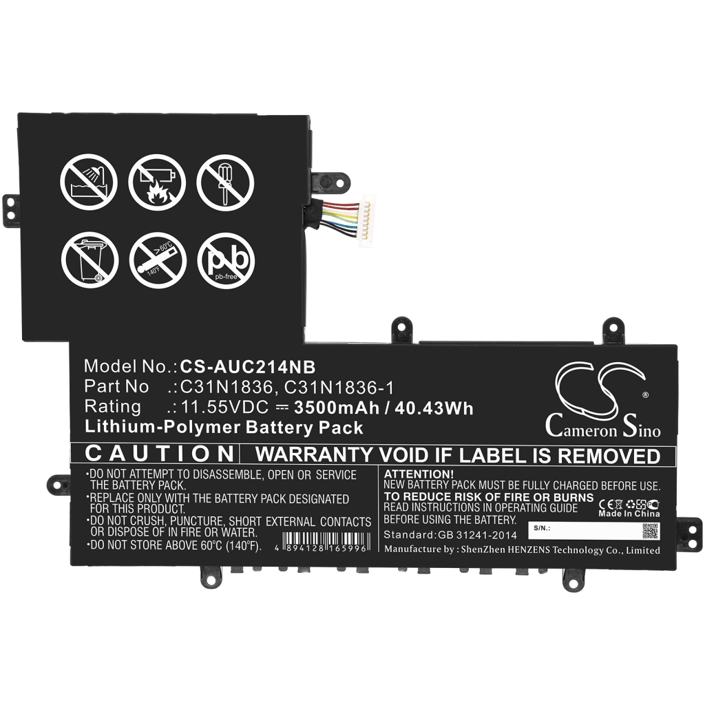 Batterier till bärbara datorer Asus CS-AUC214NB