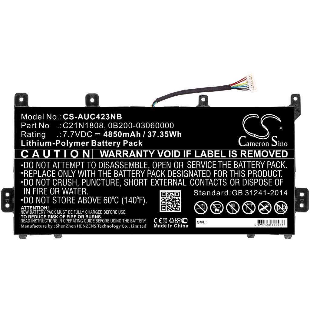 Batterier Ersätter Chromebook C423NA-1A