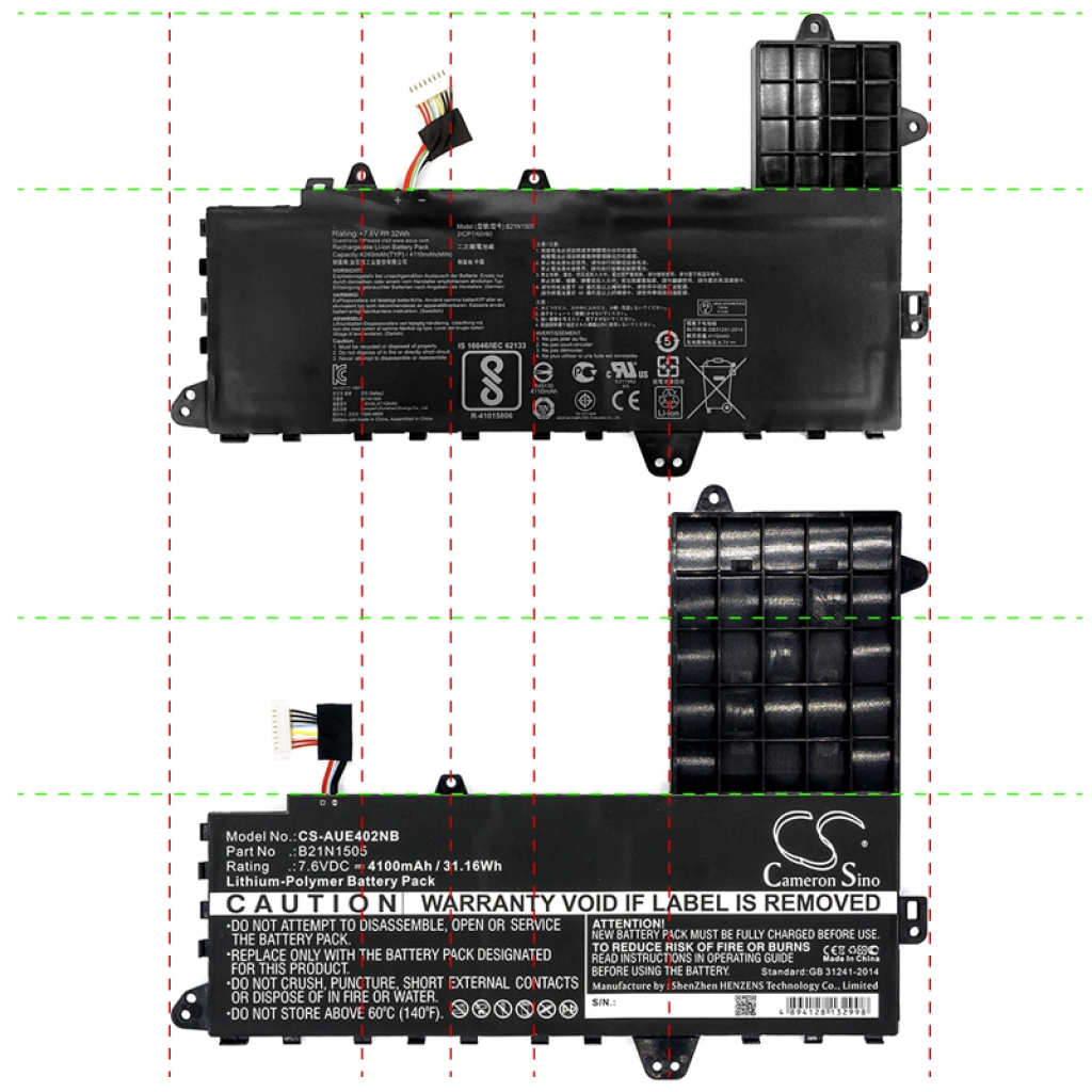 Batterier till bärbara datorer Asus CS-AUE402NB