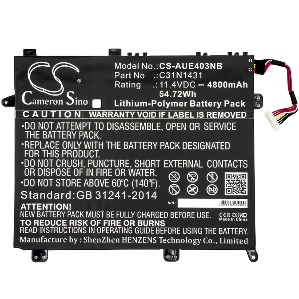 Batterier Ersätter E403NA-FA042T
