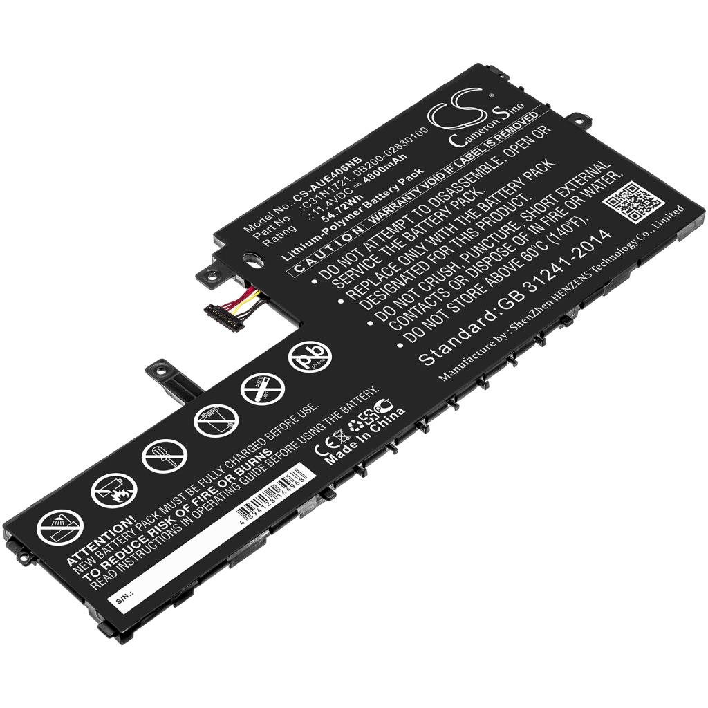 Batterier Ersätter Vivobook E406SA-BV001T