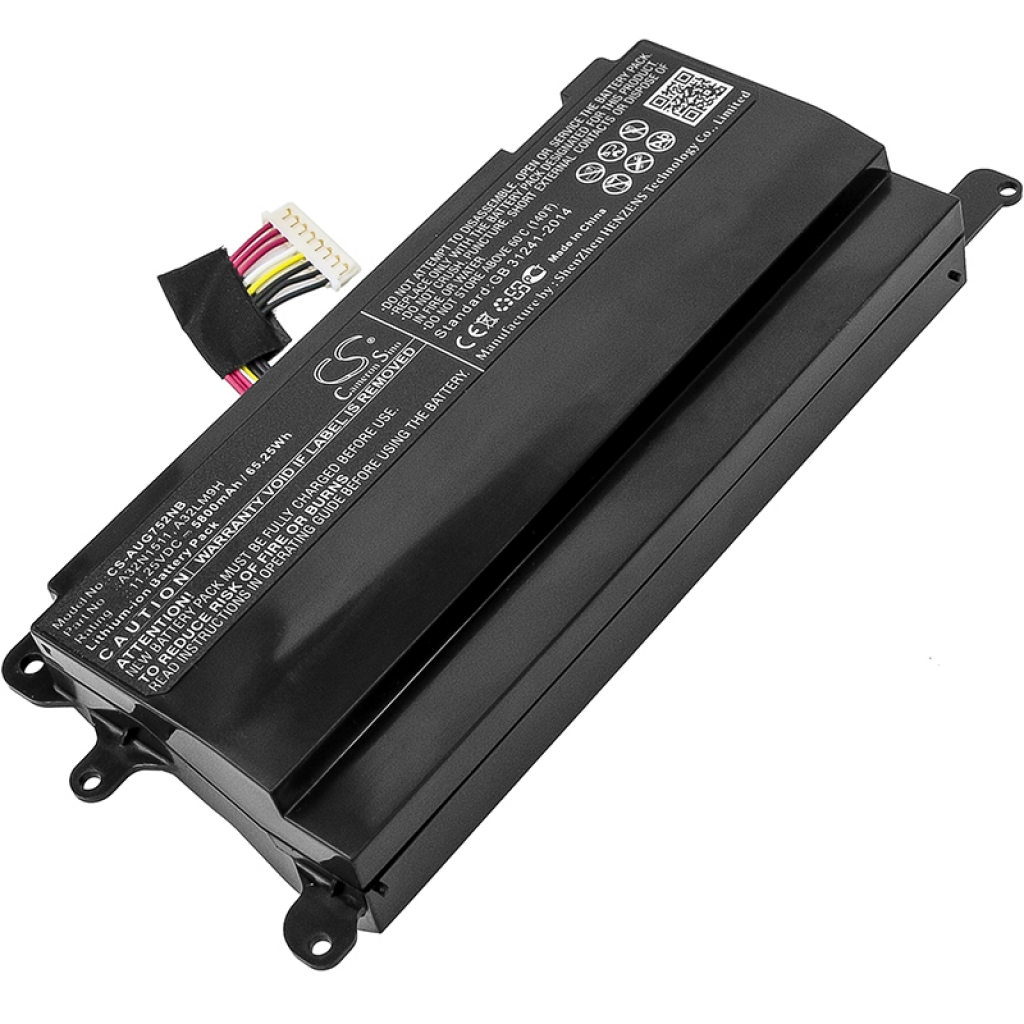 Batterier Ersätter ROG GFX72VL6700