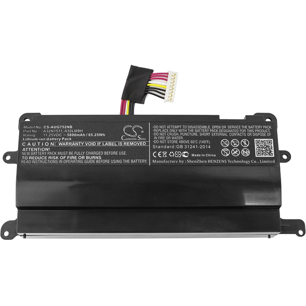 Batterier Ersätter G752VT-GC104T