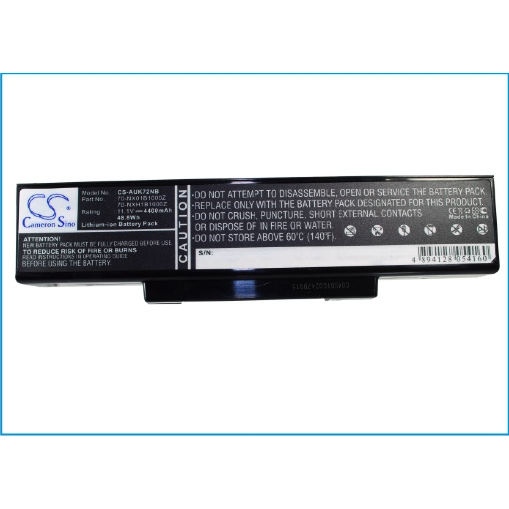 Notebook battery Asus K72JA