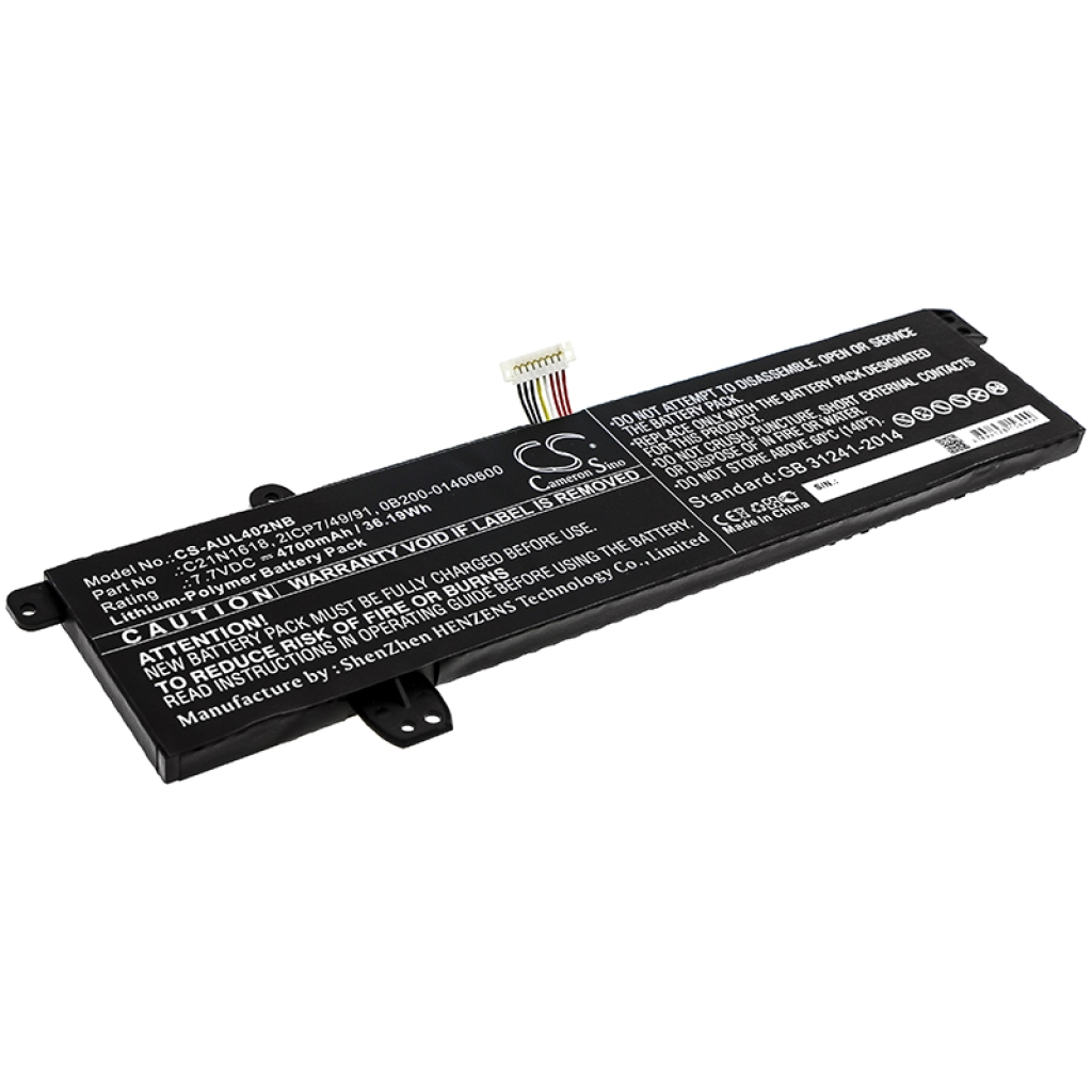 Batterier Ersätter VivoBook R417BA-FA160T