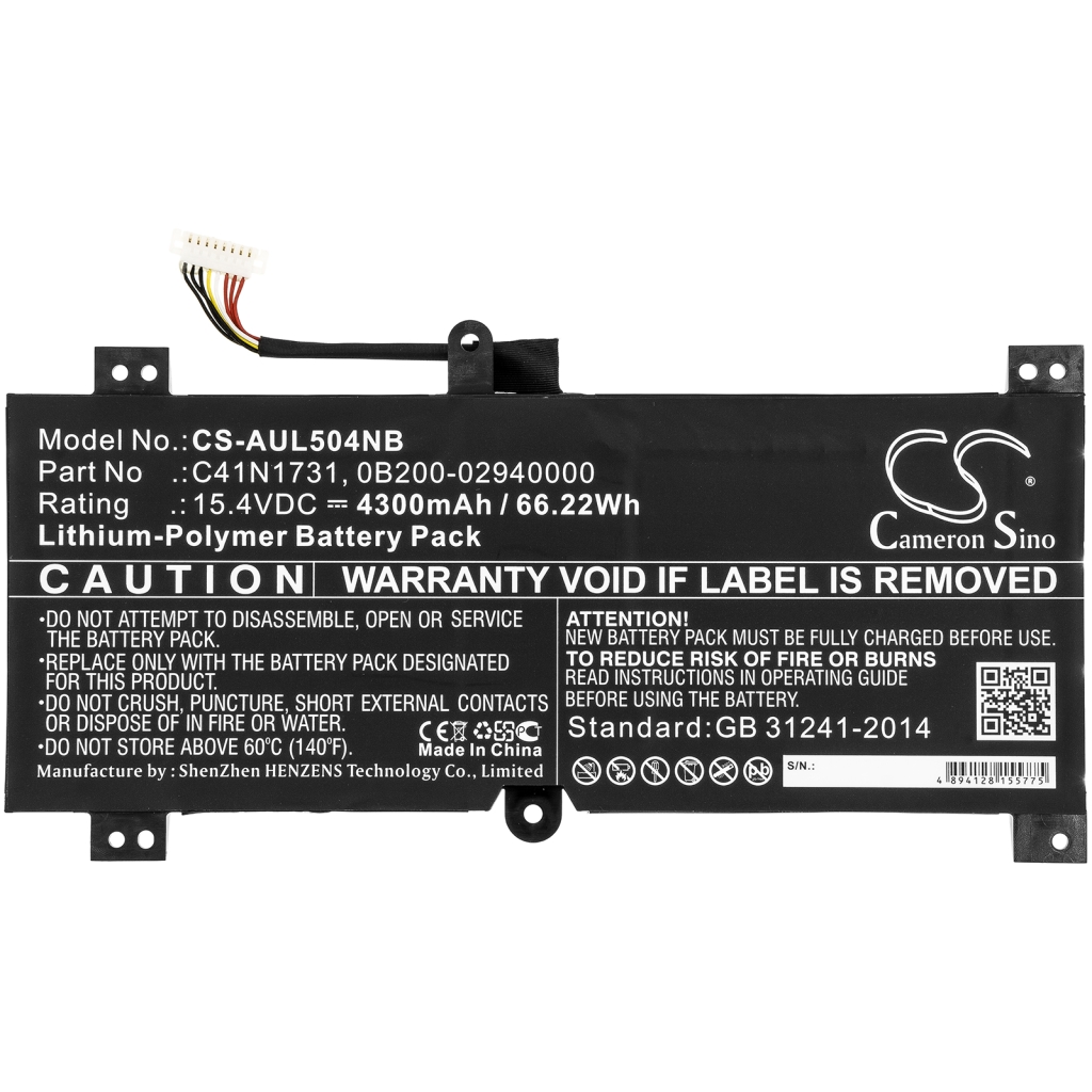 Battery Replaces C41N1731