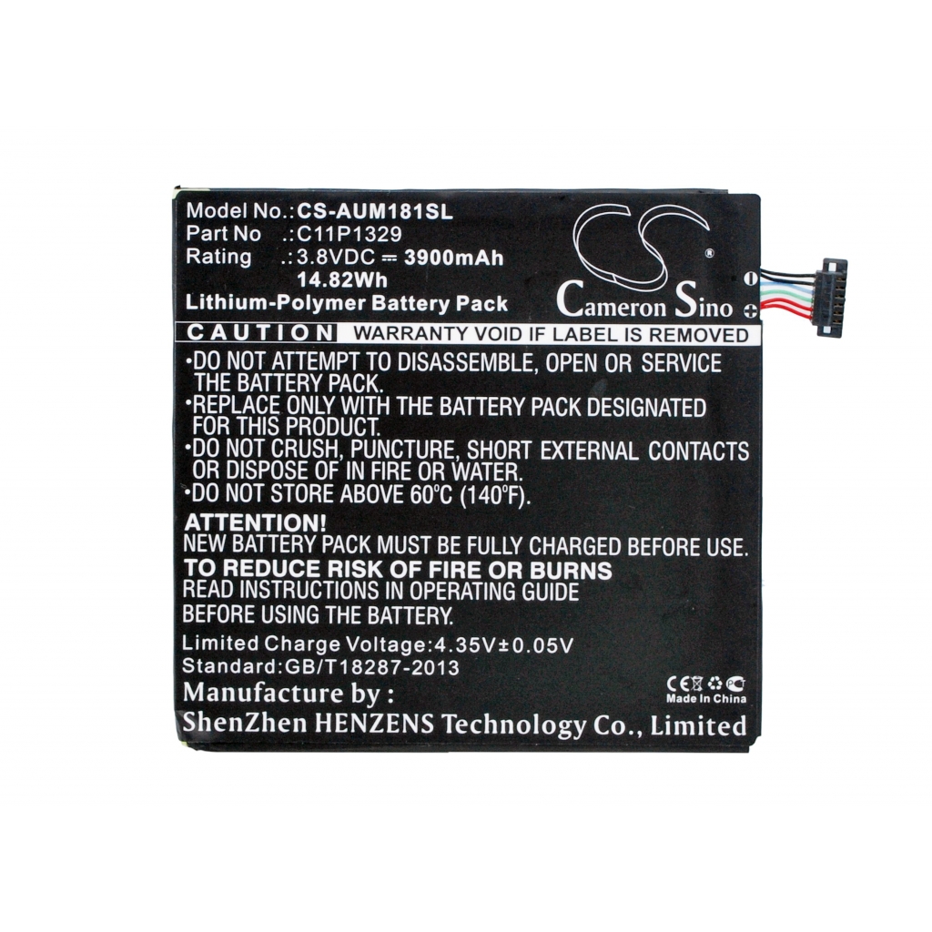 Batterier Ersätter MeMO Pad 8 (ME181CX) Serie