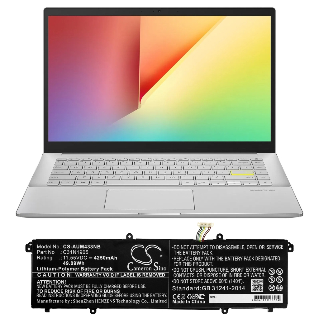 Batterier Ersätter VivoBook S15 S533FL-BQ044T