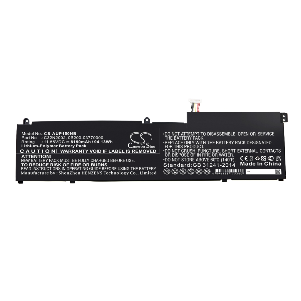 Batterier Ersätter ZenBook Pro 15 OLED UM535QE-H2060T