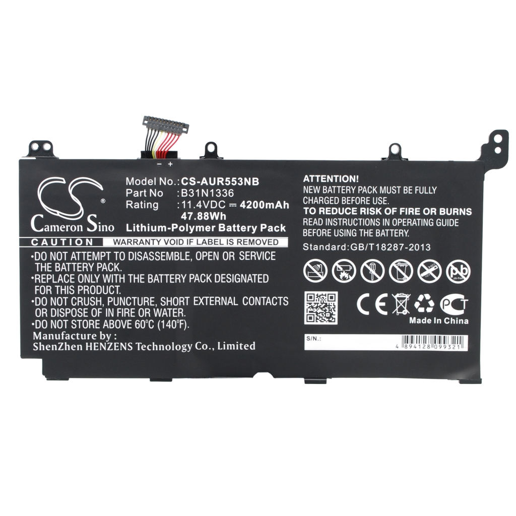 Batterier Ersätter VivoBook S551LN-DN129H
