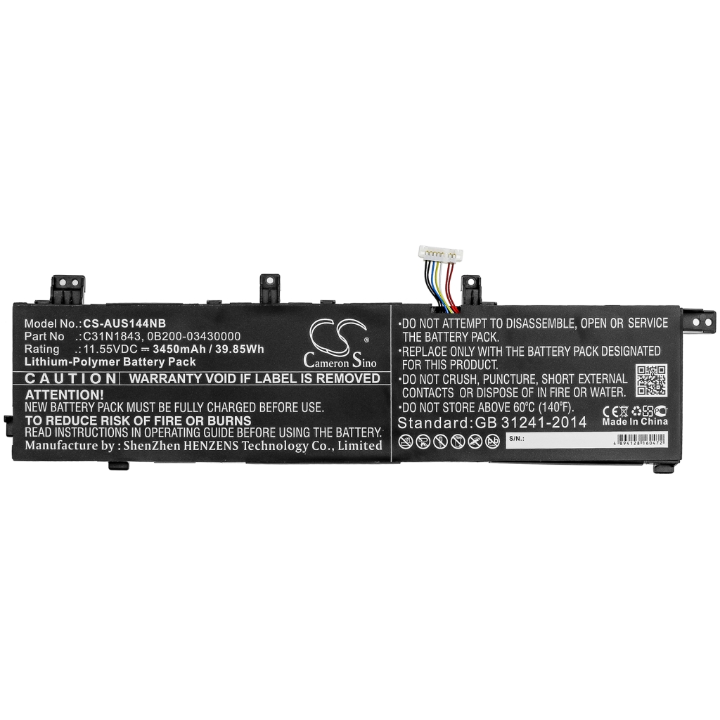 Batterier Ersätter VivoBook S14 S432FL-EB023T