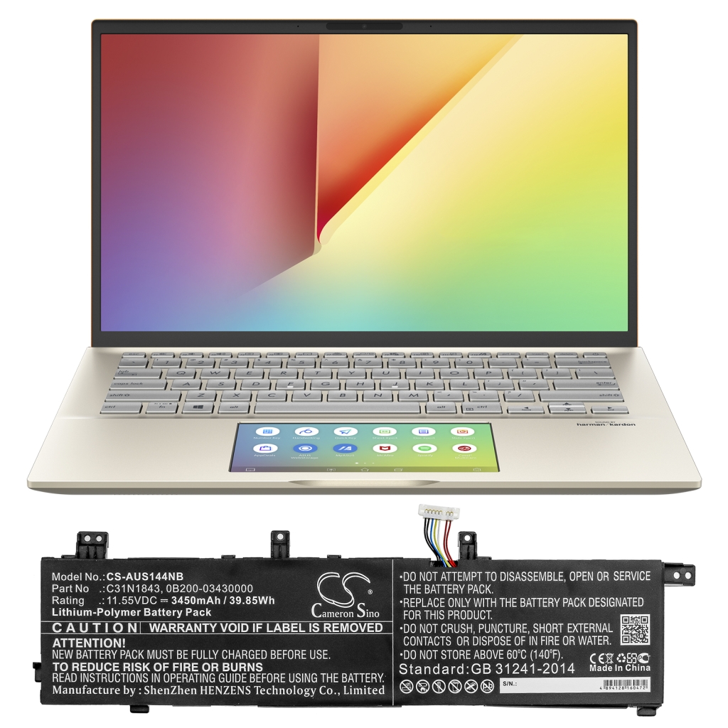 Batterier Ersätter VivoBook S15 S532FL-BN201T