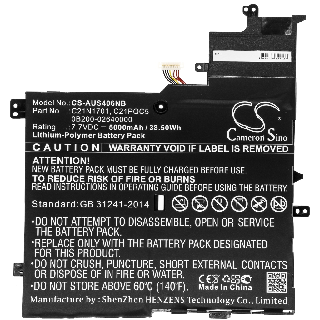 Batterier till bärbara datorer Asus CS-AUS406NB