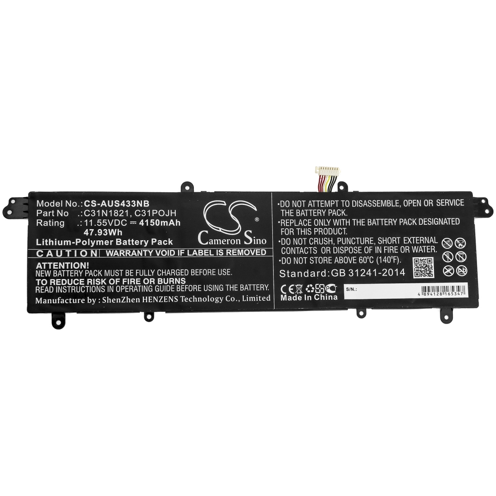 Batterier Ersätter VivoBook S14 S433EA-EB038T