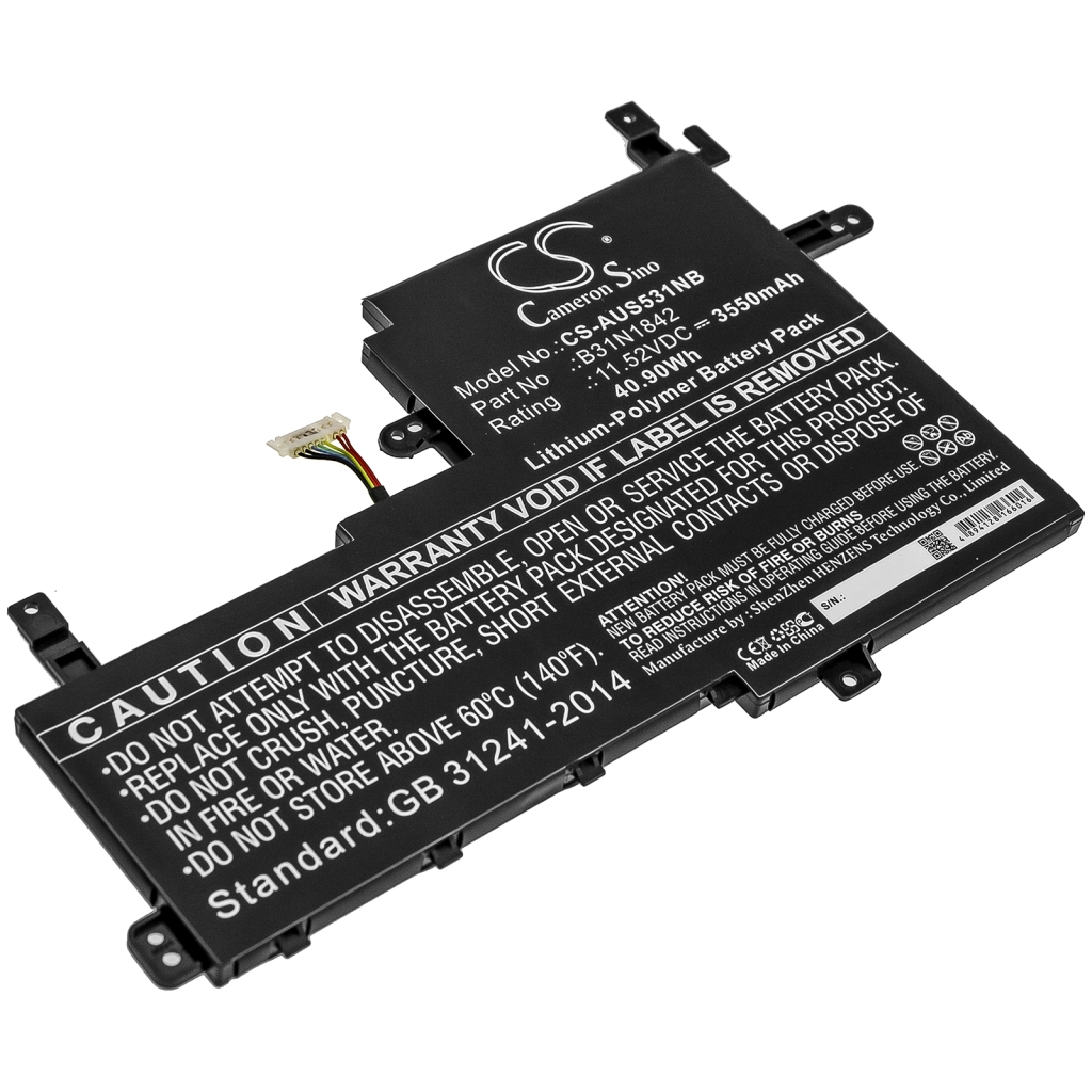 Batterier Ersätter VIVOBOOK S15 S531FL-BQ014T