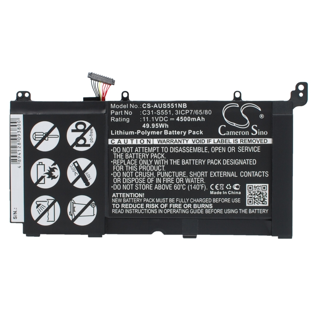 Batterier Ersätter VivoBook V551LB